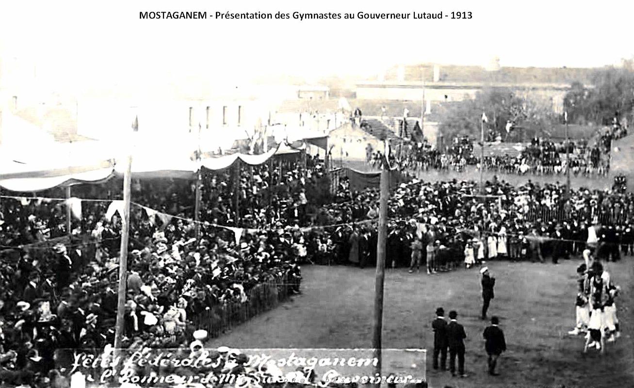 Mostaganem - Visite du Gouverneur Lutaud - Fetes federales de Gymnastique .jpg